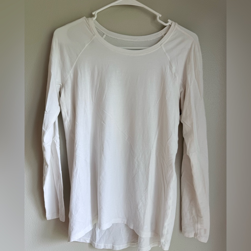 lululemon athletica Women's Long Sleeve White Crew Top